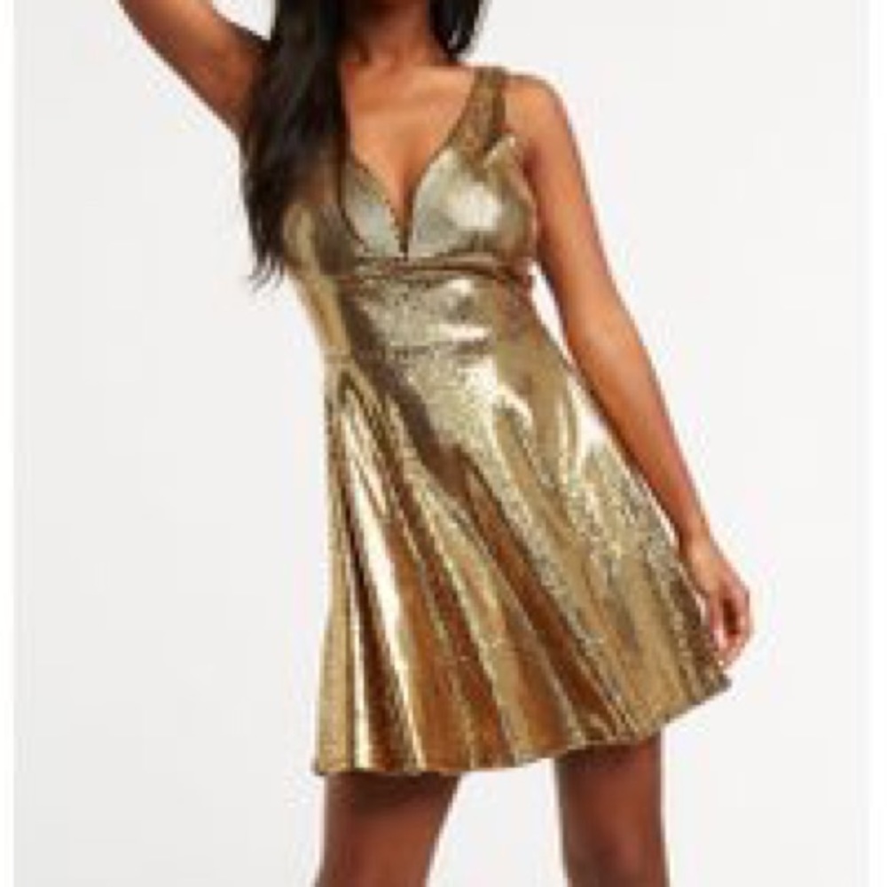 GOLD PARTY DRESS